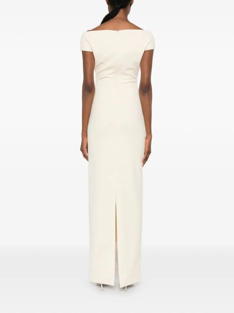 Solace London Kyra off-the-shoulder maxi dress - Neutrals