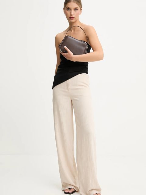Answear.LAB spodnie damskie kolor beżowy szerokie high waist - zdjęcie produktu nr 1