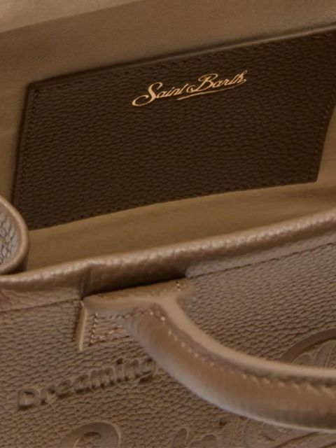 MC2 Saint Barth mini embossed-logo tote bag - Brown