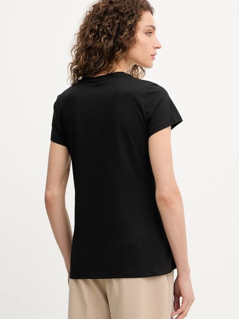 Liu Jo t-shirt bawełniany damski kolor czarny MF5456 JS923