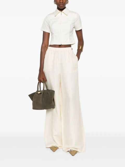 Max Mara linen-blend wide-leg trousers - Neutrals