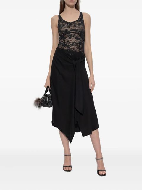 Diesel O-Tali tie-detail mini skirt - Black