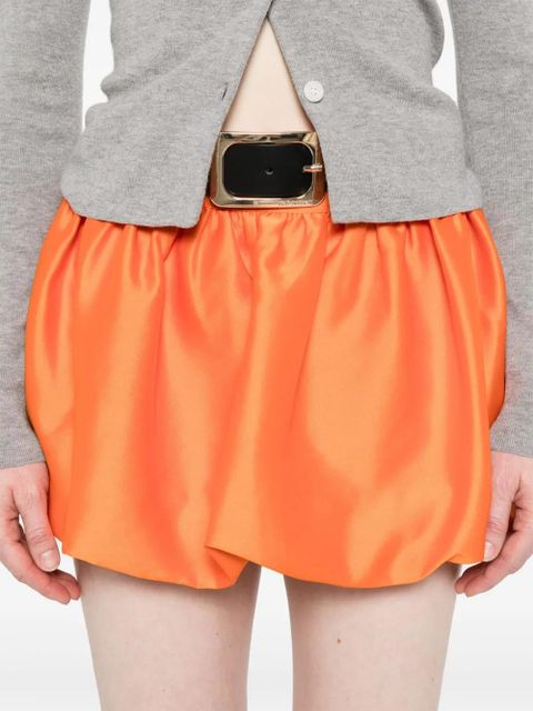 Self-Portrait satin skirt - Orange