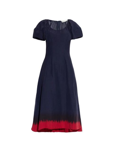 Tory Burch puff-sleeve midi dress - Blue - zdjęcie produktu nr 1
