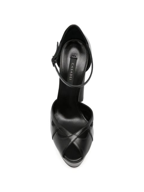 Casadei cut-out platform sandals - Black