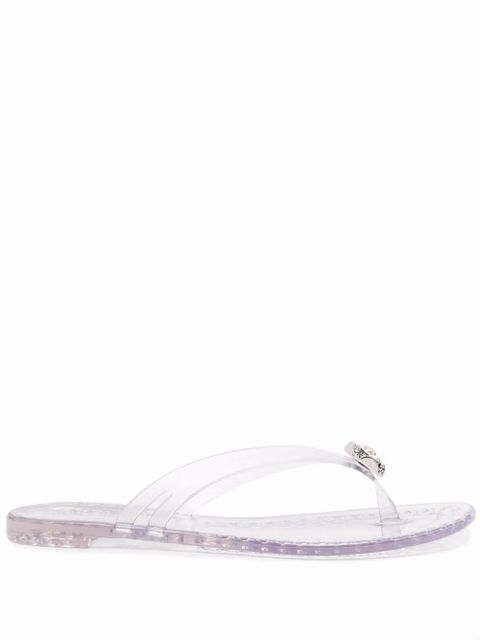 Casadei crystal-embellished jelly sandals - Grey - zdjęcie produktu nr 1