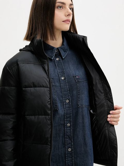 Tommy Jeans kurtka kolor czarny zimowa DW0DW21619