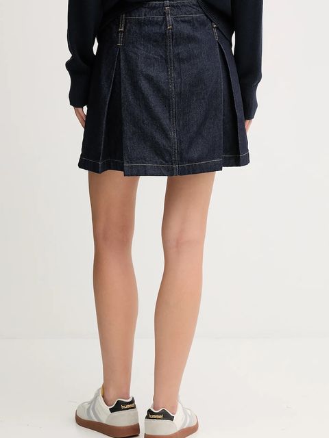 Calvin Klein Jeans spódnica jeansowa kolor granatowy mini rozkloszowana LV047C717G