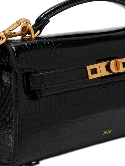 JW Pei croc-effect top-handle tote bag - Black
