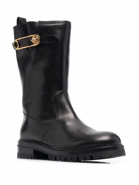 Versace Safety Pin mid-calf boots - Black
