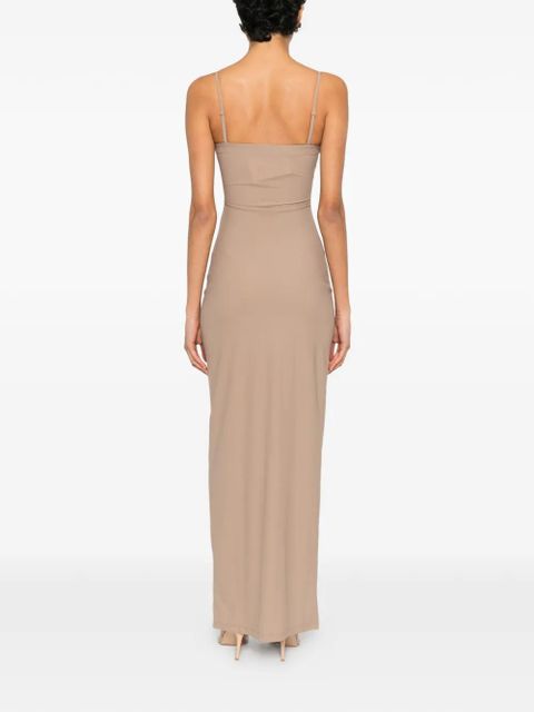 Christopher Esber ruched midi dress - Neutrals