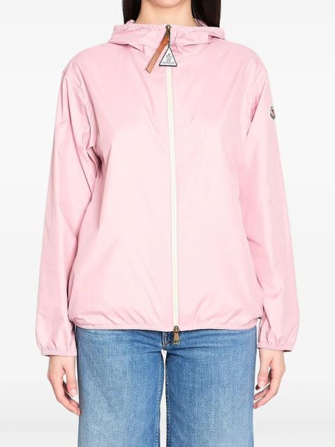 Moncler hooded logo-patch jacket - Pink - zdjęcie produktu nr 1