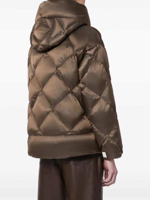 Max Mara quilted hooded puffer jacket - Brown