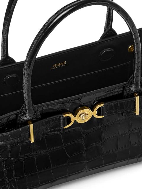 Versace Medusa '95 croc-effect tote bag - Black - zdjęcie produktu nr 2