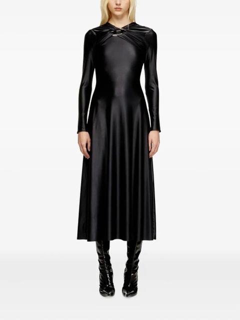 Diesel D-Iamo twist-neck long-sleeve midi dress - Black - zdjęcie produktu nr 2