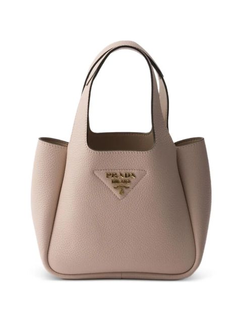 Prada mini leather tote bag - Pink - zdjęcie produktu nr 1