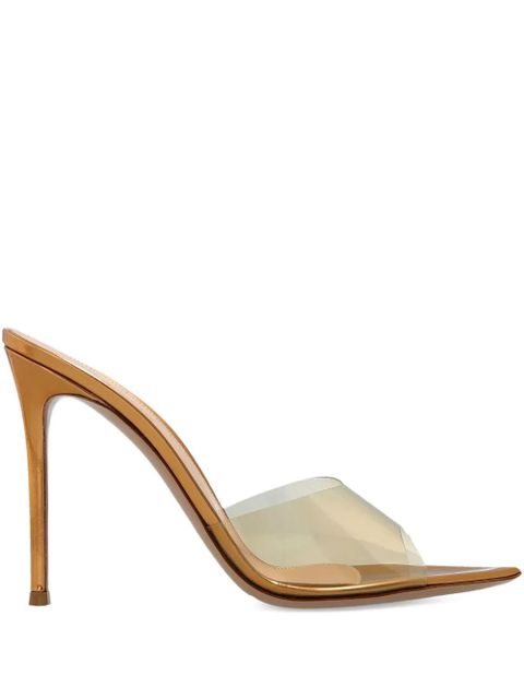 Gianvito Rossi 120mm Elle metallic pointed-toe sandals - Gold - zdjęcie produktu nr 1