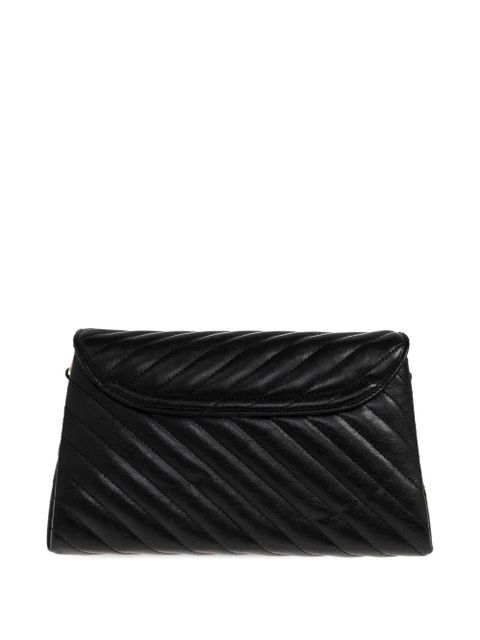 Jimmy Choo Avn curve chevron top-handle shoulder bag - Black