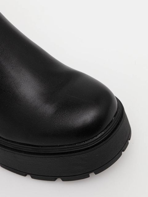 Buffalo kozaki Mila Hi Boot damskie kolor czarny na słupku 1220084-BLK