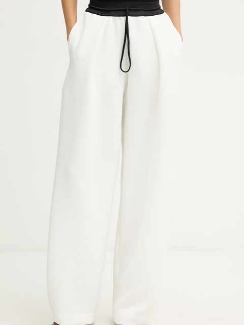 MMC STUDIO spodnie dresowe damskie kolor biały gładkie VERITE.SWEATPANTS - zdjęcie produktu nr 1