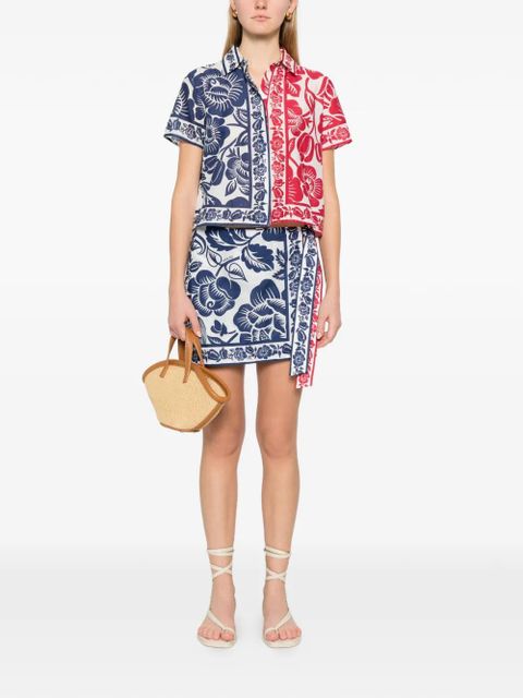 FARM Rio floral-print short-sleeve shirt - Blue - zdjęcie produktu nr 2