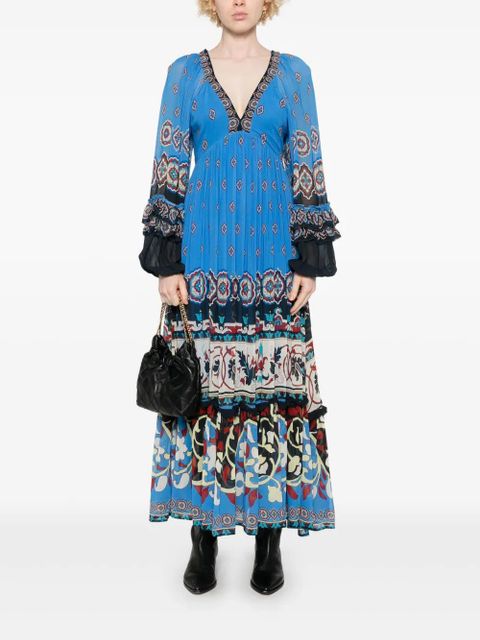 FARM Rio Ainika Tiles maxi dress - Blue - zdjęcie produktu nr 2