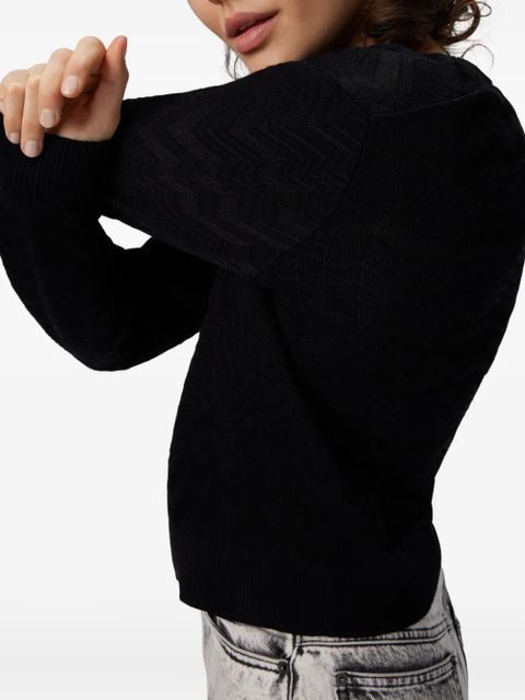 Missoni round-neck sweater - Black