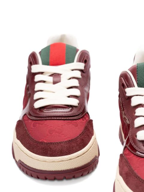 Gucci monogram-embossed sneakers - Red