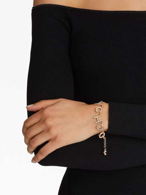 Jimmy Choo logo-lettering bracelet - Gold