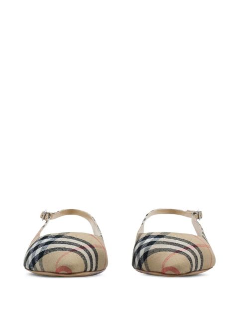 Burberry checked ballet flats - Neutrals - zdjęcie produktu nr 2