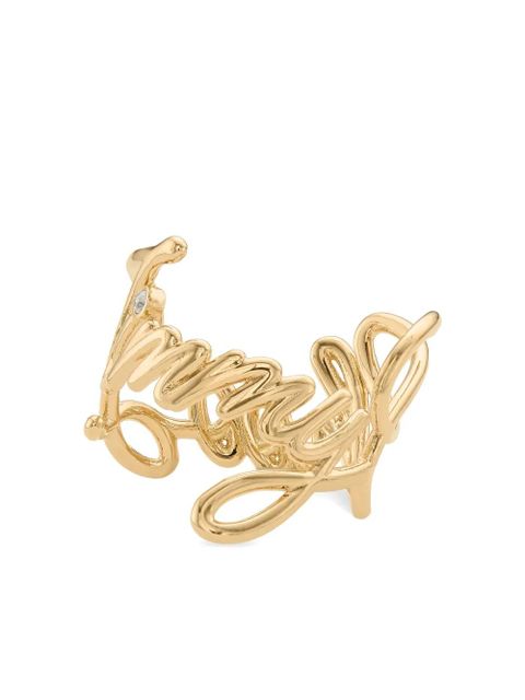 Jimmy Choo Logo Script ring - Gold