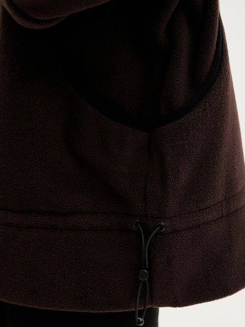 Rotate bluza polarowa damska kolor brązowy gładka 1153681667