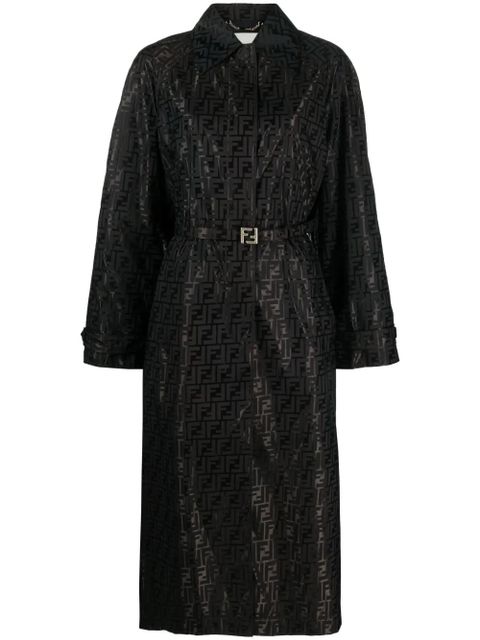 FENDI FF jacquard trench coat - Brown - zdjęcie produktu nr 1