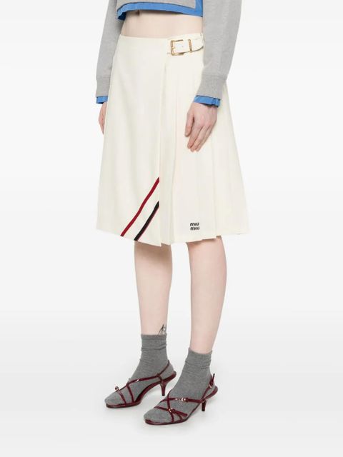 Miu Miu pleated mini skirt - Neutrals