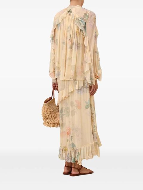 ZIMMERMANN Illuminate asymmetric maxi skirt - Neutrals - zdjęcie produktu nr 2