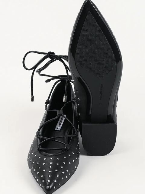 Karl Lagerfeld baleriny skórzane KERRIE