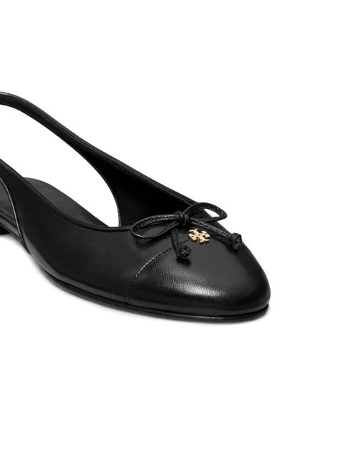 Tory Burch leather ballerina shoes - Black