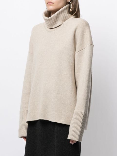 Proenza Schouler oversized turtleneck double-faced jumper - Neutrals