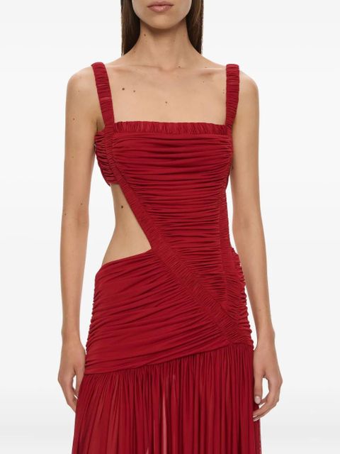 Christopher Esber Orion Separation cut-out ruched gown - Red