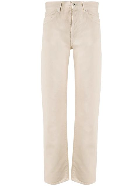 Off-White high waist straight-leg jeans - Neutrals - zdjęcie produktu nr 1