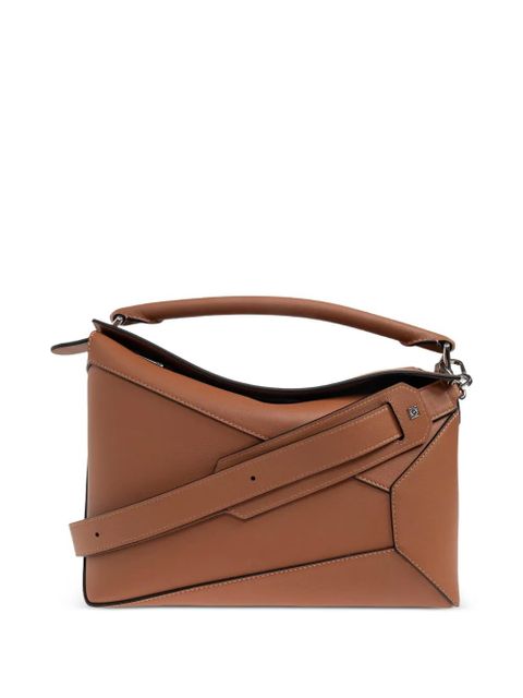 LOEWE small Puzzle Edge tote bag - Brown - zdjęcie produktu nr 1