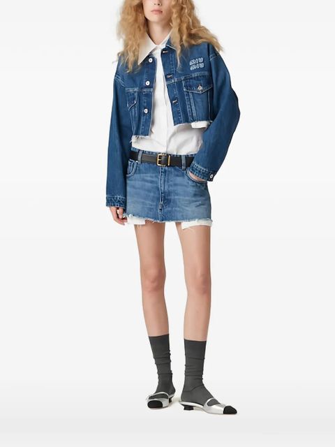 Miu Miu denim blouson jacket - Blue - zdjęcie produktu nr 1