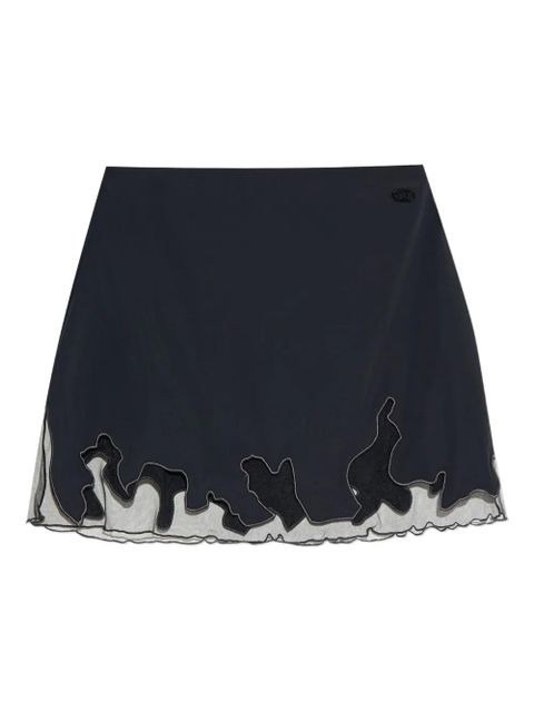 Diesel O-Lane-R1 tulle insert mini skirt - Black - zdjęcie produktu nr 1