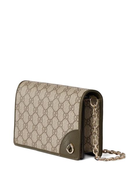Gucci GG Emblem chain wallet - Neutrals