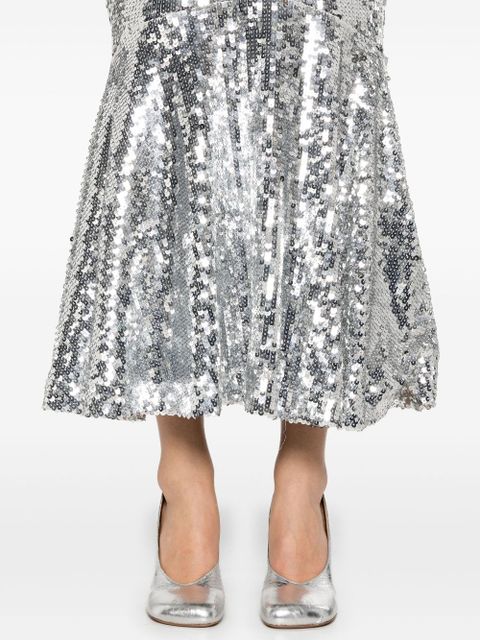 ROTATE BIRGER CHRISTENSEN sequined maxi dress - Silver