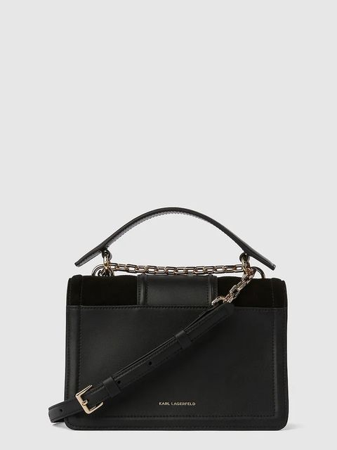 Karl Lagerfeld torebka skórzana K/NOVA kolor czarny A4W30278 - zdjęcie produktu nr 2