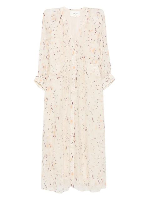 Ba&Sh Karla button-front printed dress - Neutrals - zdjęcie produktu nr 1