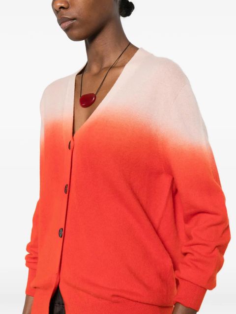 Jil Sander V-neck gradient buttoned cardigan - Orange