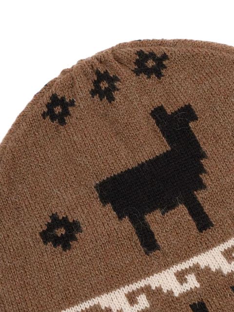 Weekend Max Mara Time patterned beanie - Brown - zdjęcie produktu nr 2