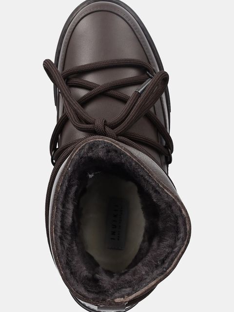 Inuikii śniegowce skórzane Full Leather Wedge kolor brązowy 1001.004.0091.152